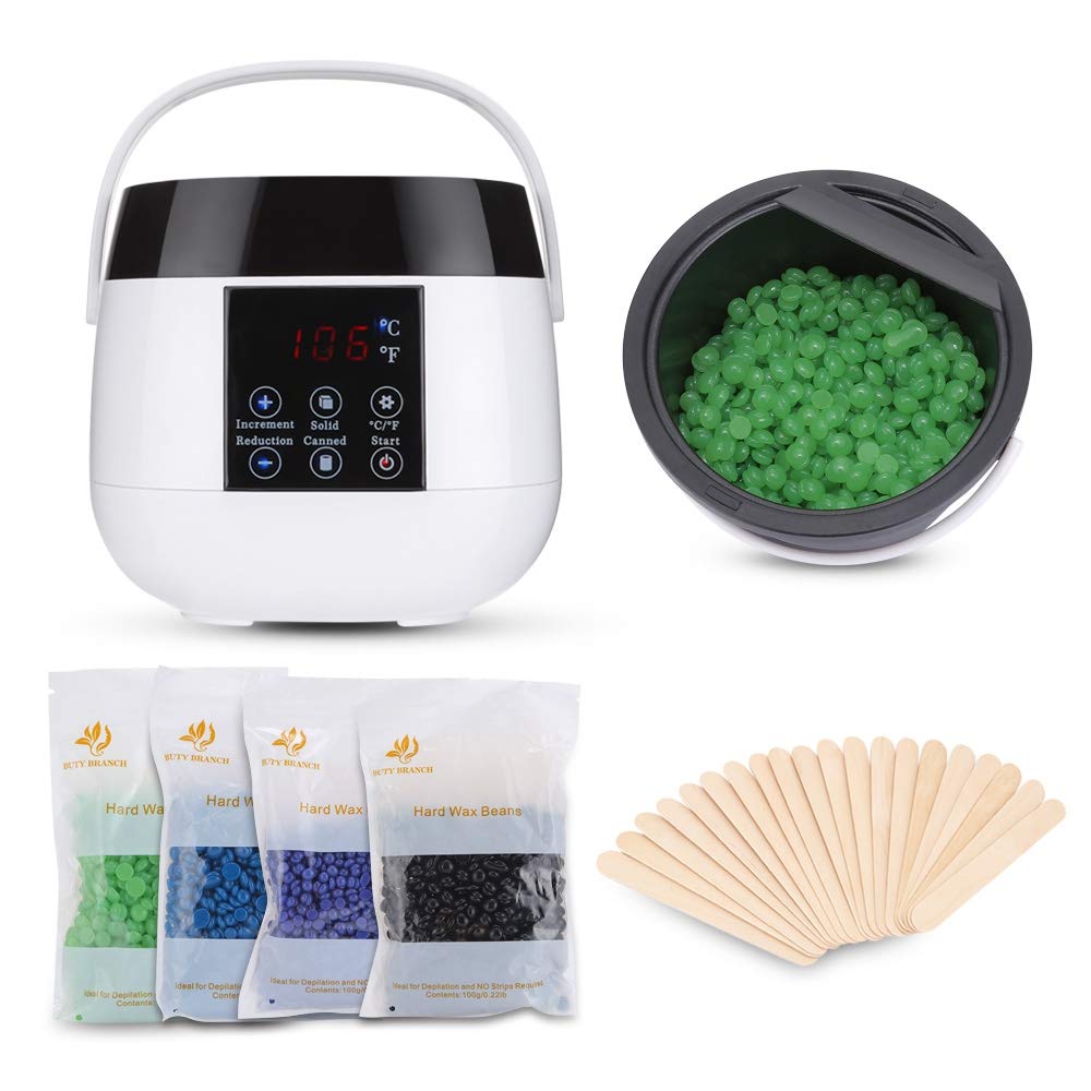 Wax Warmer Hair Removal Kit, LED Display Painless Home