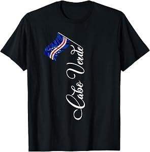 Cape Verde Signature Flag Pride Patriotic Men Women Kids T-Shirt