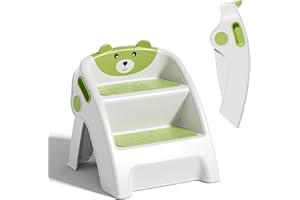 TAVLSHERO Folding Kids Step Stool for Bathroom and Potty Training,2.9lbs,Anti-Slip, Anti-Tip A-Frame Design with 10-Second Setup-Potty 2 Step Stool for Toddlers,CPC Certified for Safety and Easy Hand Washing