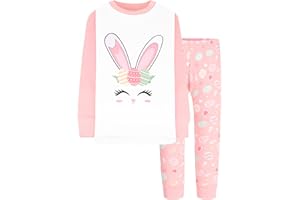 DAUGHTER QUEEN Girls 4 Pieces Cotton Pajamas Size 18 Months-12 Years