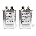 TEMCo 10 uf/MFD 370 VAC volts Oval Run Capacitor 50/60 Hz AC Electric - Lot -2