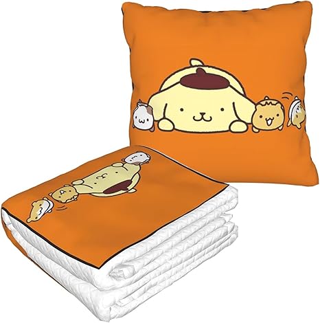 Amazon 人気 ポムポムプリン 1 枕カバー ピローカバー クッションカバー ソファー 抱き枕カバー オフィス 毛布 タオルケット インテリア ピローケース 抱き枕 部屋 柔軟 おしゃれ お昼寝枕 ブランケット 毛布 オンライン通販
