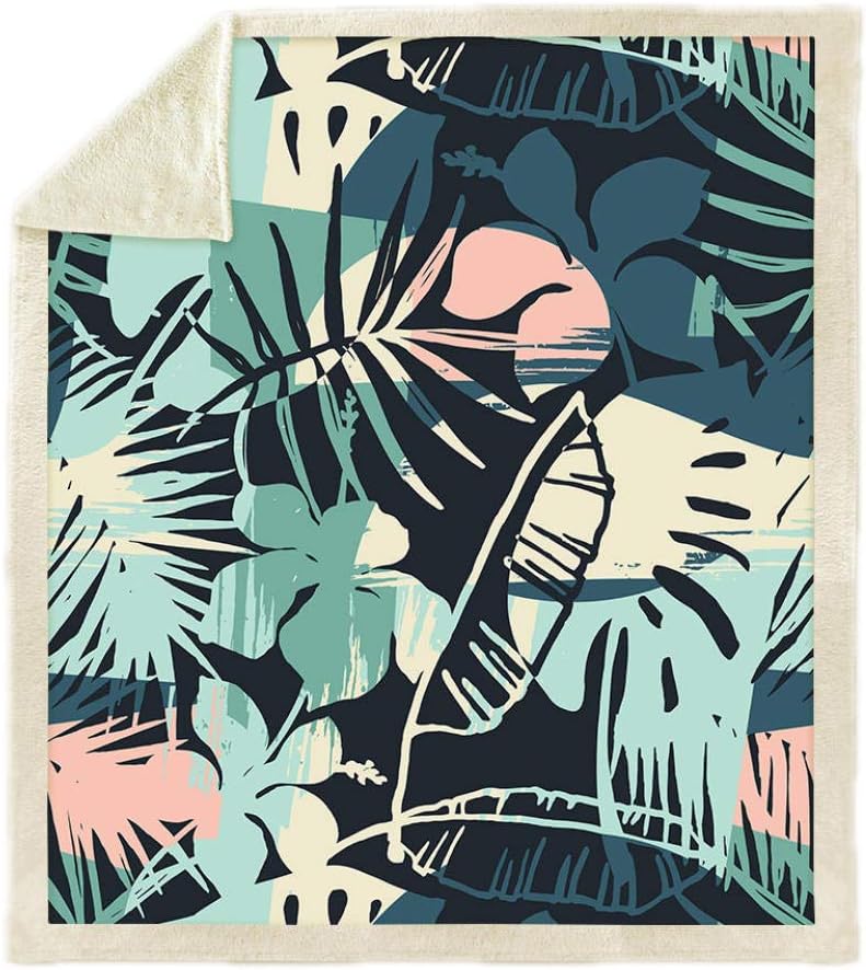 Leopard Green Leaf Series Manta para Cubierta de Aire Acondicionado