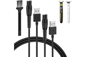 IBERLS for Philips Norelco One Blade QP2724 Charger Cord Replacement for Phillips One Blade QP2834 QP1924 QP1324 MG5910 MG7910 MG9510 X5006 Series 2400 5V USB Cable, 2Pack, 3,3ft
