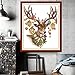 Joy Sunday Counted Cross Stitch Kits Cross-Stitch DMC Fabric DIY Hand Embroidery Kit,Unprinted Pattern Antlers