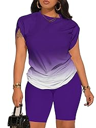 PINSV Women 2 Piece Outfits Summer Sweatsuits Track