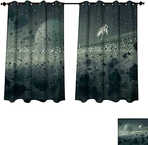 Anzhouqux Fantasy Cortinas térmicas Opacas pequeñas con Linterna