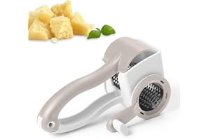 Starfrit Rotary Cheese Grater - Extra Large Chamber - Stainless Steel Fine Grating Barrel - Grate Hard Cheeses, Parmesan, Cho
