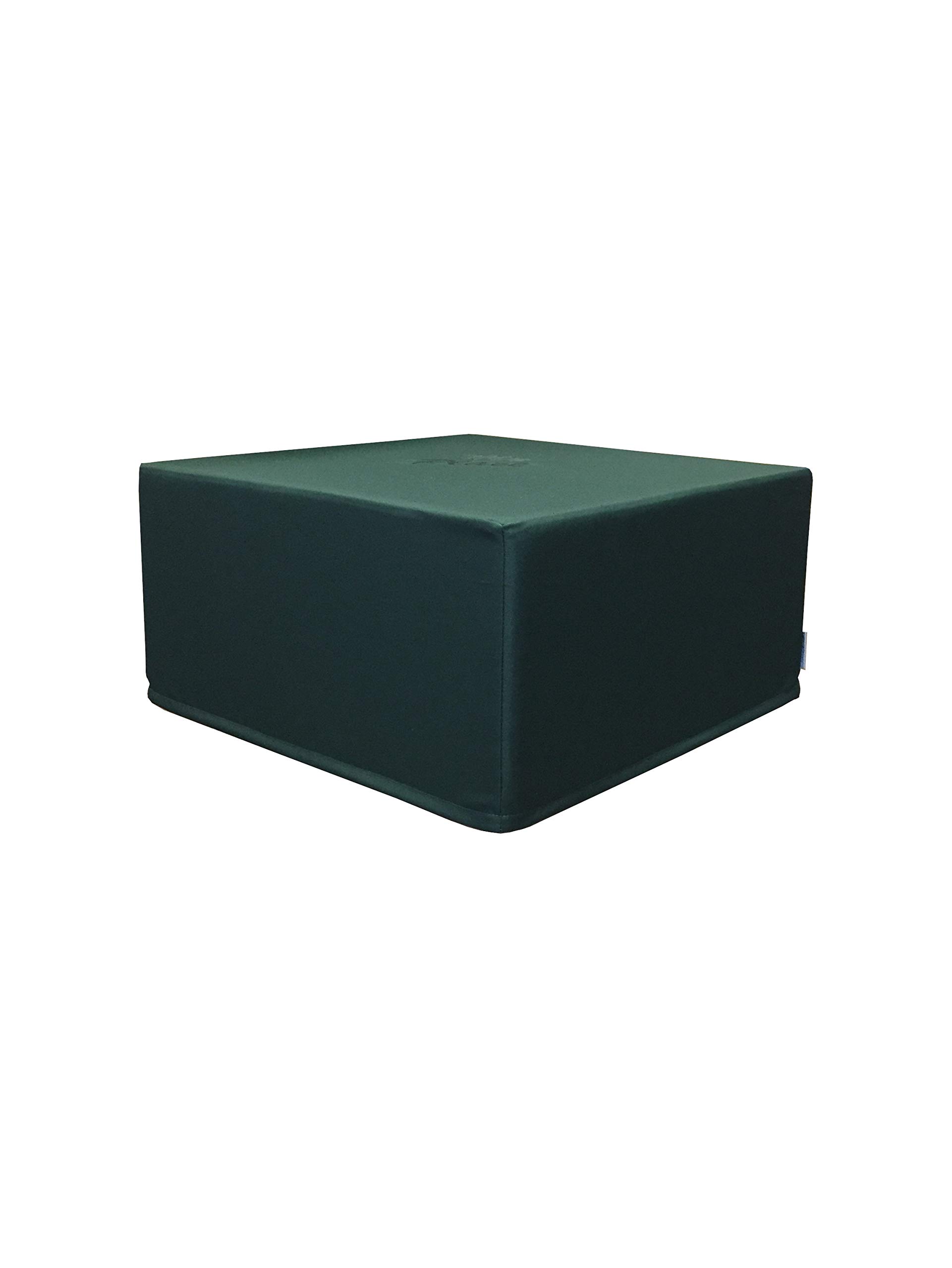 PanQube Module 9-D-DN-STK Mega Pufa VERONA 60 Footstool with Embroidery, Dark Green, 60cm x 60cm x 30cm