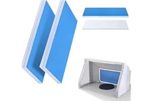 Uppcasir 2 Pcs Paint Booth Filter, Airbrush Spray Booth Filter Set, Double-Layer Design, Fit Airbrush Hobby, Craftsmen and Spray Paint Booth