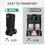 TIMBER RIDGE Festival Trolley on Wheels 100kg Folding Beach Cart 200L view 4