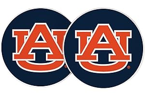 Desert Cactus Auburn University Car Accessories AU Tigers Absorbent Sandstone Cup Coasters Licensed Product Set of 2 (Design A)
