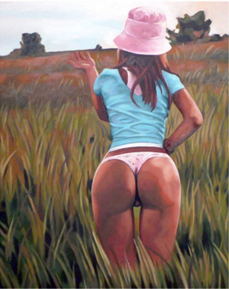 ABEUTY DIY Paint by Numbers for Adults Beginner - Beautiful Girl Big Butt 16x20 inches Number Painting (No Frame)