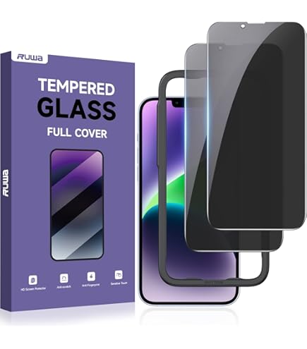 Privacy Screen Protector With Front Camera Cover Compatible With IPhone 13 Pro Max/iPhone 14 Plus,Anti-Spy Tempered Glass Screen Protection And Spy Cover Protect Privacy, Not Affect Face ID-2 Pack - View #7