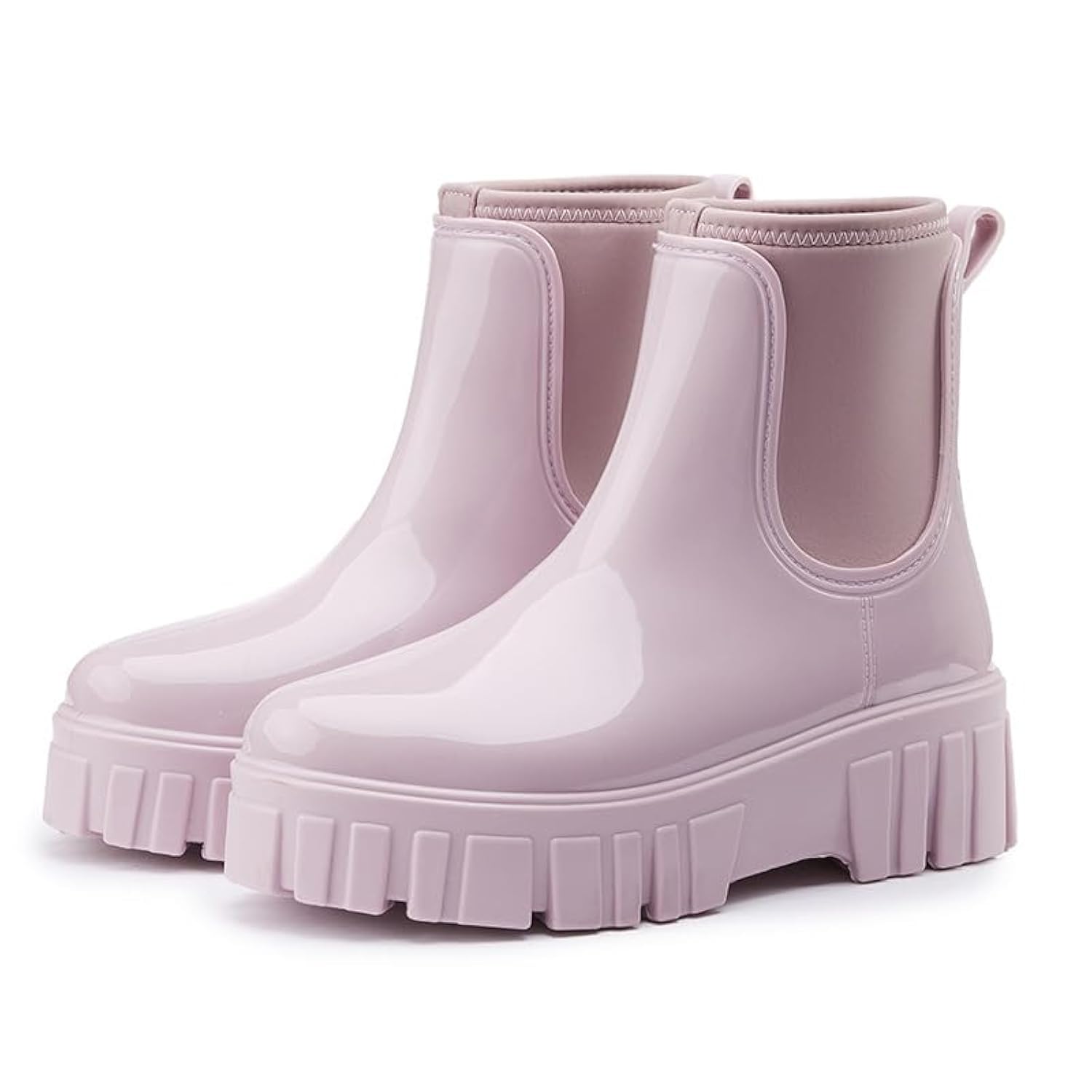 Photo 1 of Gets Womens Rain Boots, Waterproof Platform Rubber Chelsea Rainboots, Comfortable Short Shoes Ankle Garden Boots for Outdoor Work