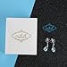 Pealrich Teardrop Fashion Jewelry Dangle Love Earrings with Swarovski Crystal, for Her (Blue)