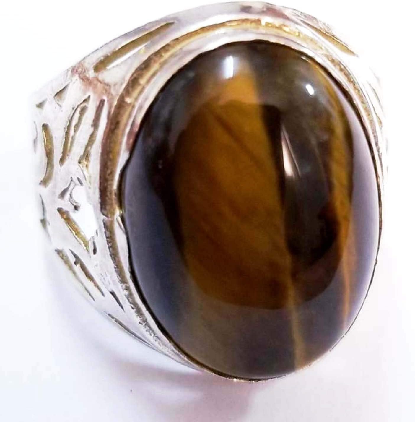 oval stone handmade 925 sterling silver mens ring natural golden tiger eyes stone gemstonemens ring man ring gemston jewelry handmade ring