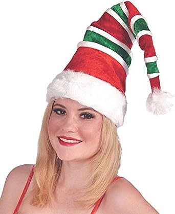 pink and green santa hat