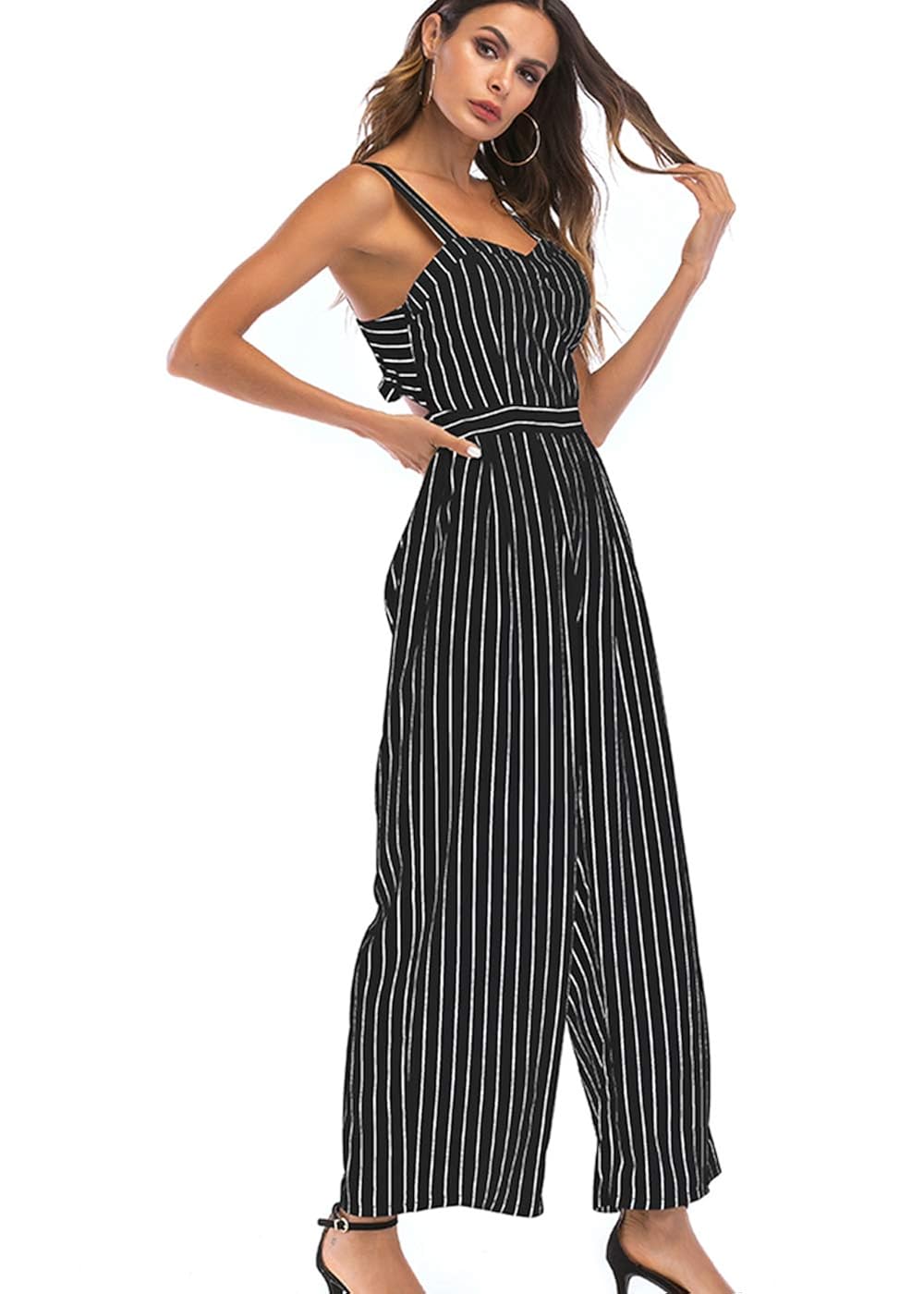 casual striped jumpsuit