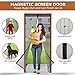 WENFENG Magnetic Screen Door with Heavy Duty Mesh Curtain, Mesh Bug Screen Door with Magnets,Full Frame Curtain Fits Door Size up to 34