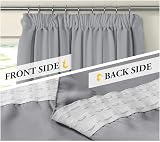 BellaHills Grey Room Darkening Window Shade 2 Panels 66x54 Dove Grey view 2