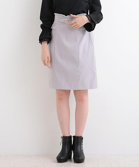 Amazon マジェスティックレゴン Majestic Legon ウエストフリルiラインスカート M L グレー スカート 通販