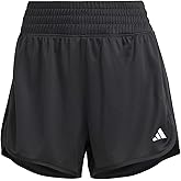 Adidas Women's Pacer Essentials Knit High Rise Shorts, Black, X-Small 3 Inch Inseam