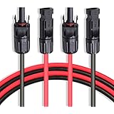 Temank 30 Feet 10AWG Solar Extension Cable 10 Gauge (6mm²) Solar Panle Wire with Weatherproof Female and Male Solar Connector
