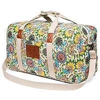 Malirona Canvas Weekender Bag Travel Duffel Bag for Weekend Overnight Trip