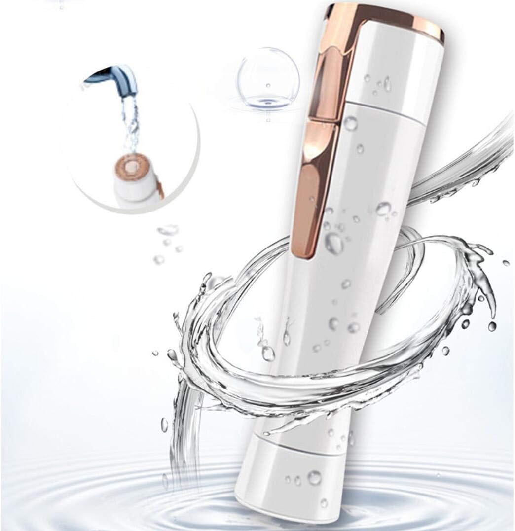 Facial Hair Removal, Painless Women's Face Electric Shaver Portable Waterproof Trimmer Epilator Lady Shaver for Face Lip Body Chin Private Part and Cheek,Whiteusb