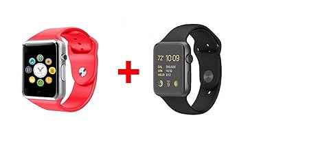 mobile watch red colour