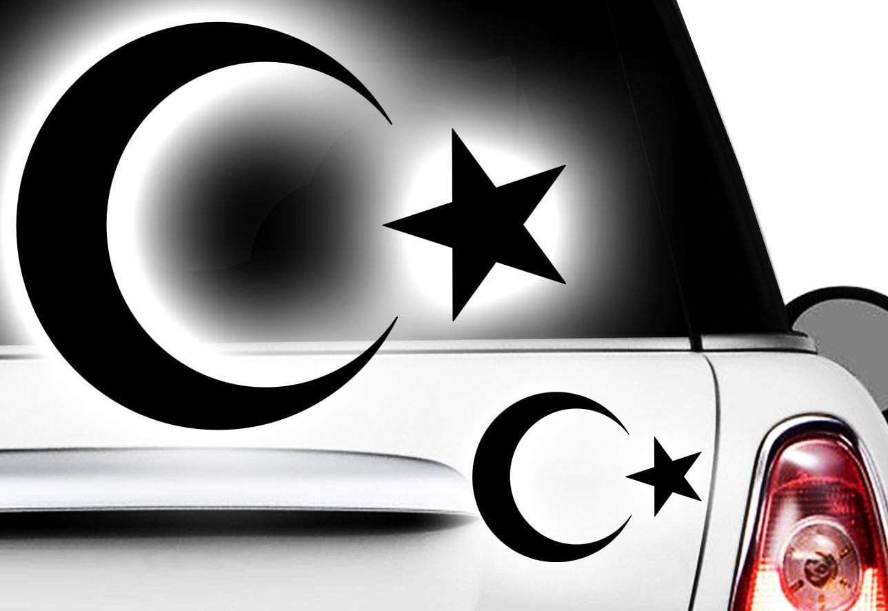 2x 3D Gel Aufkleber Turkisch Fahne Flagge Sticker Emblem