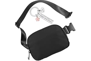 VPOOFREE Mini Black Fanny Pack for Women & Men, Sweet 16 Gifts,Valentines Day Gifts for Mothers Teens Friends Daughter Sister Her,Trendy Stuff Crossbody Bags Cute Everywhere Belt Bags