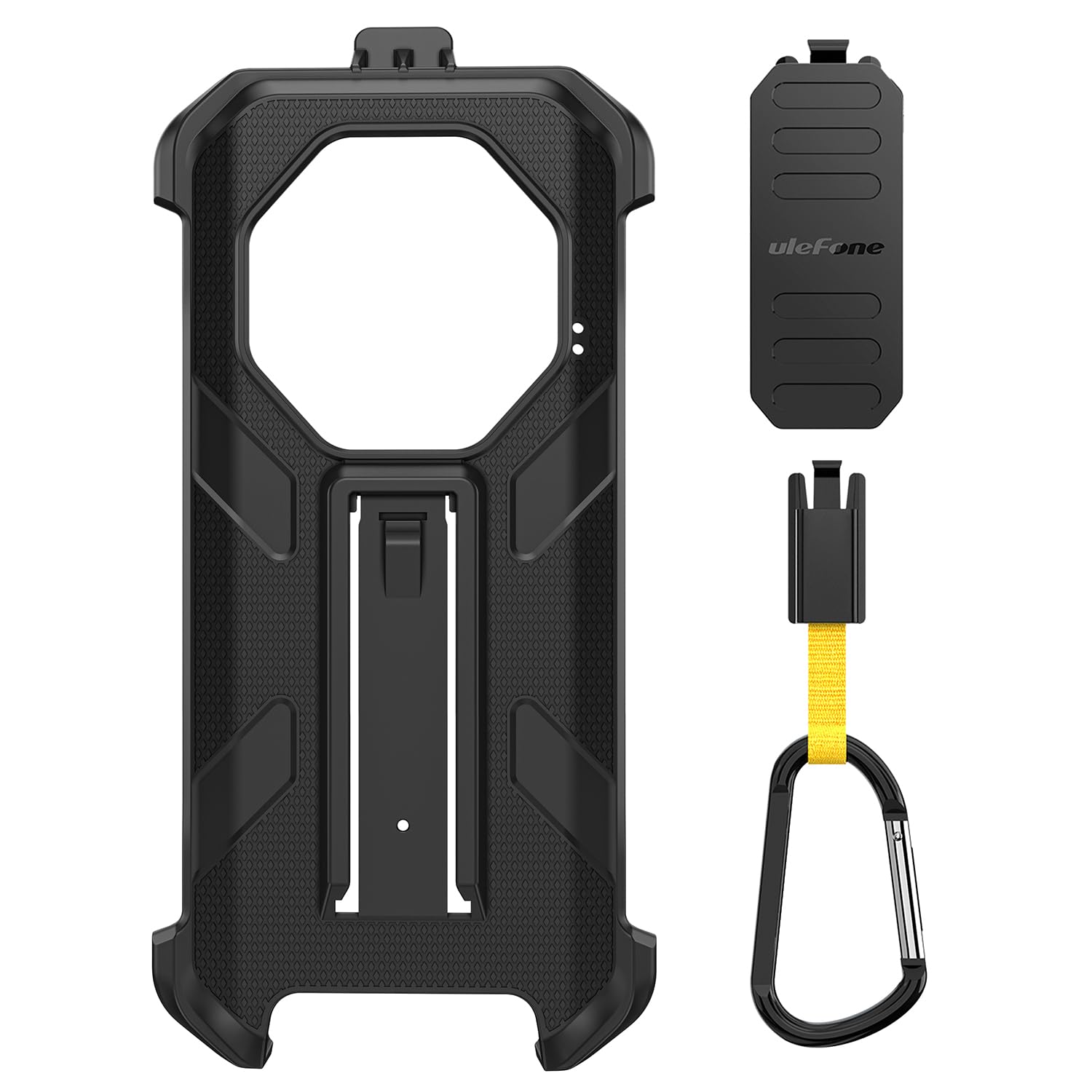 Photo 1 of Ulefone Armor X32 Series Multifunctional Protective Case Original TPU Black Case Armor X32 Series with Back Clip Carabiner