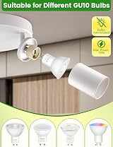 VIIIVA 3 Way Spotlight Ceiling Lights Adjustable GU10 White Round Fitting view 3
