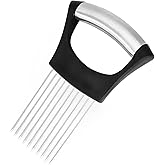 Stainless Steel Onion Slicer Holder Food Slice Assistant Chopping Tool Fork Slicing Helper Vegetable Rack Meat Slicers Choppe