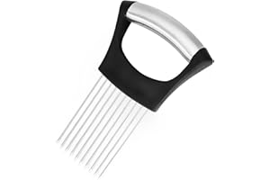 Stainless Steel Onion Slicer Holder Food Slice Assistant Chopping Tool Fork Slicing Helper Vegetable Rack Meat Slicers Choppe