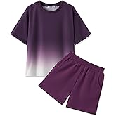 Arshiner Girls 2 Piece Outfits Summer Clothes Short Sleeve Tops and Short with Pockets Kids Fashion Clothing Sets