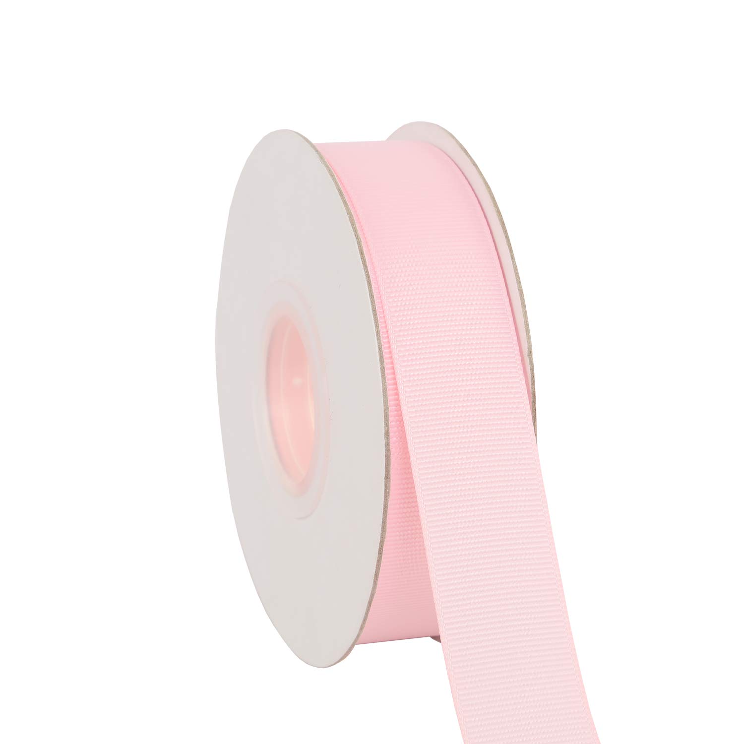 Ribbonitlux 25mm Wide Solid Grosgrain Ribbon 22 Meters (117-Light Pink, Set for Gift Wrapping, Party Decor, Sewing Applications, Wedding and Craft