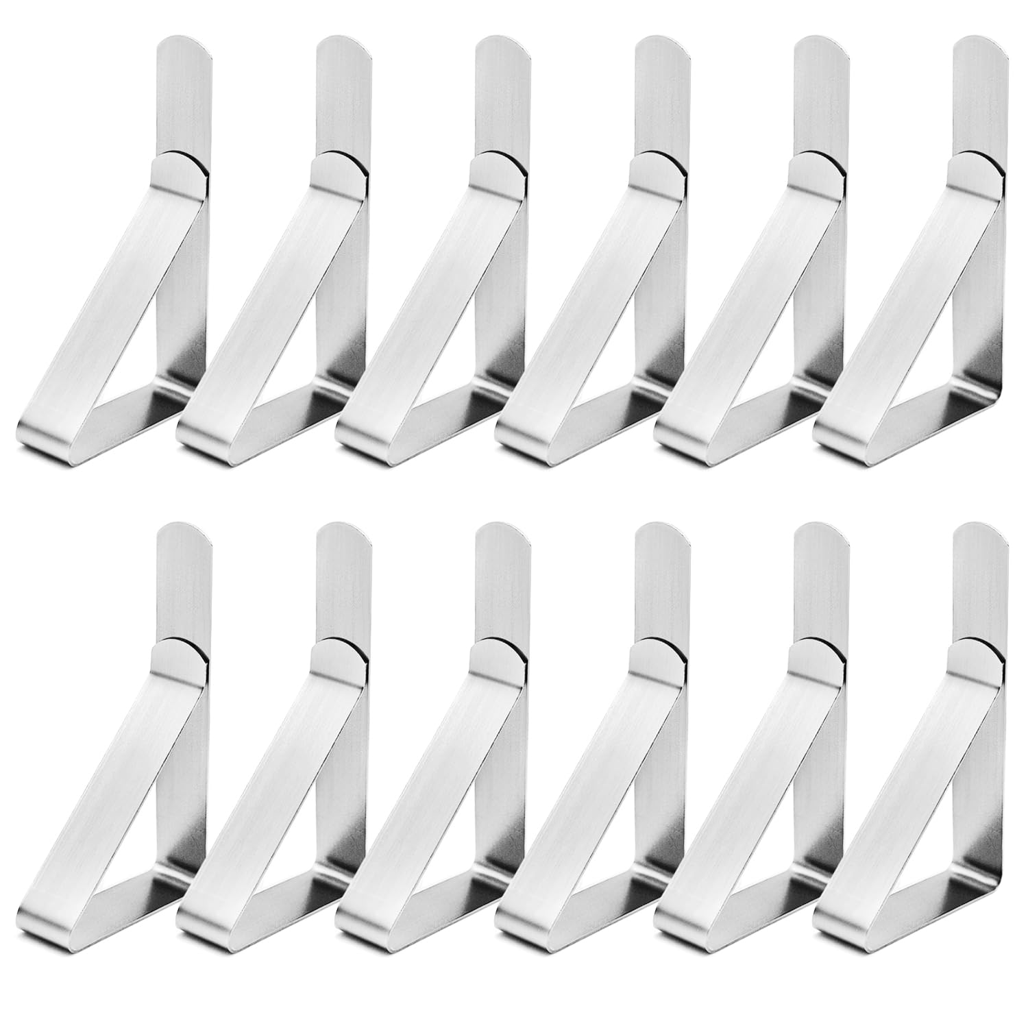Photo 1 of 12 Pack Tablecloth Clips- Picnic Table Cloth Clips- Stainless Steel Table Cloth Cover Clamps- Table Clips for Restaurant Picnics Marquees Weddings Graduation Party- Fits Up to 1.7” Thick Tables