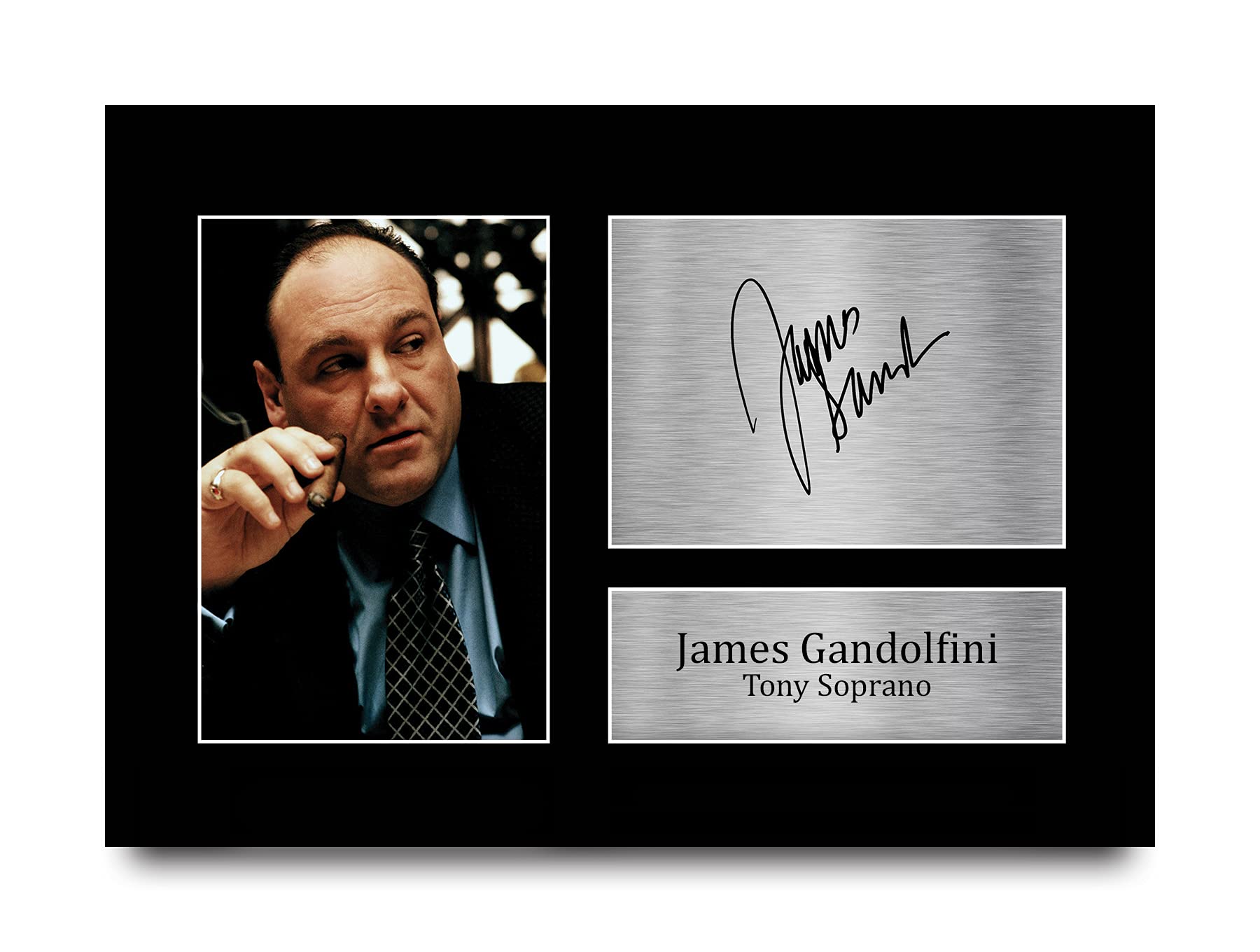 HWC Trading James Gandolfini Gift Signed A4 Printed Autograph Sopranos Gifts Photo Display — image 1
