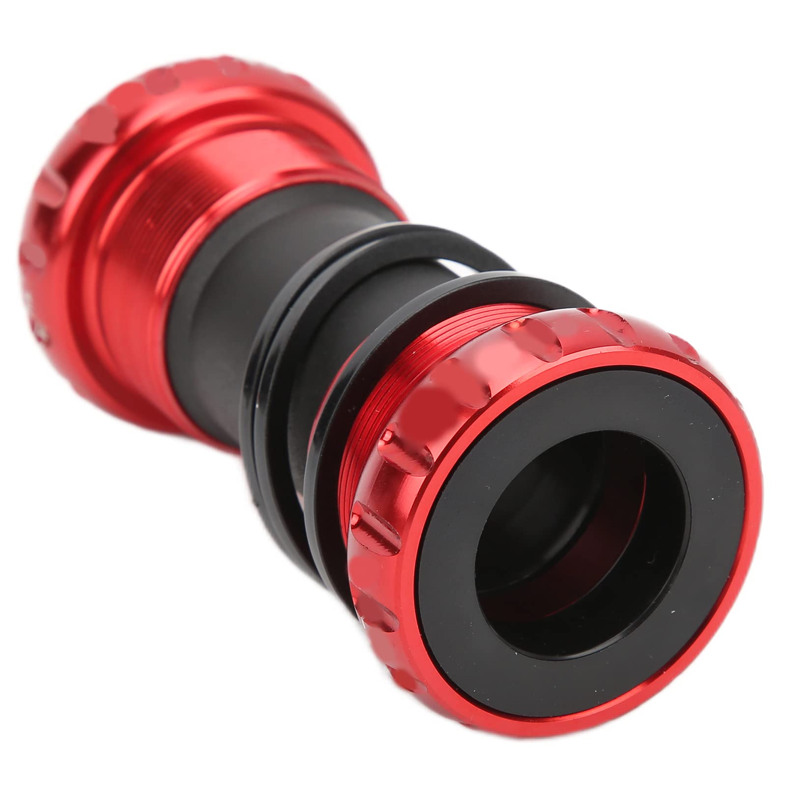Alomejor Bike Bottom Bracket Shell 68‑73MM BB Thread Type Crankset Bearings with 3 trim washers for Bike Accessories(red)