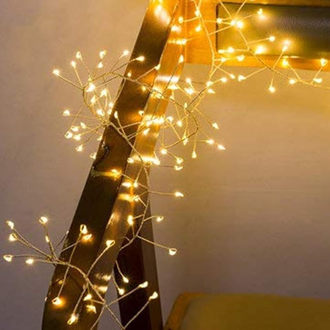 Remote Garland String Lights for Bedroom,LED Cluster Lights Battery