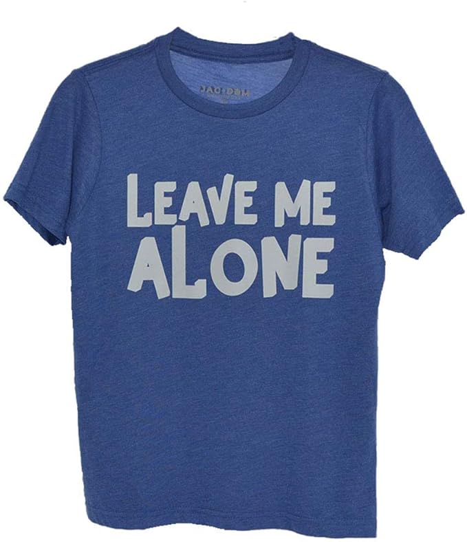 white and royal blue graphic tee