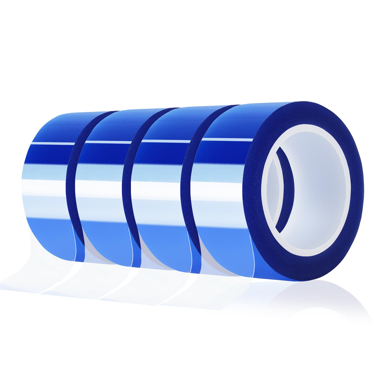 Photo 1 of MEBMIK 4 Rolls 20mm x16m(52FT) Blue Heat Tape High Temperature Heat Resistant Tape Heat Transfer Tape for Heat Sublimation Press Vinyl,No Residue