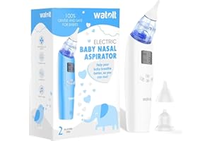 Watolt Baby Nasal Aspirator - Electric Nose Suction for Baby - Automatic Booger Sucker for Infants - Battery Powered Snot Mucus Remover for Kids Toddlers