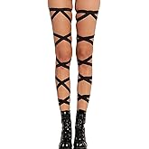Rave Leg Wrap for Women - Music Festival Cosplay Costume Outfits Non-Slip Elastic Strap Halloween Party Accessories
