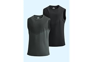 2-Pack Men's Sleeveless Tank Tops, Lightweight Quick-Dry Athletic Undershirts for Sports Travel Casual Wear