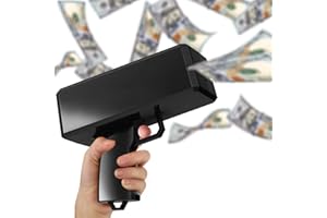 Sopu Make it Rain Money Gun Paper Playing Spary Money Toy Gun, Prop Money Gun Cash Gun Toy Party Supplies (Mysterious Black)