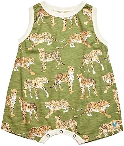 Blue Rooster Blue Rooster Baby Boys Eli Onesie, Cheetah, 18/24 months